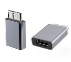 PremiumCord Aluminium adaptér USB C samica - USB3.0 Micro B samec