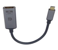 PremiumCord adaptér USB-C na DisplayPort DP1.4 samec-samica 8K @ 60Hz a 4k @ 120Hz 20cm