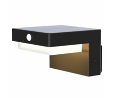 Solight WO7201 LED solárne nástenné osvetlenie Palermo čierna / 5W / 400lm / 3000K