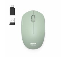 PORT CONNECT Wireless COLLECTION olivová / bezdrôtová myš / USB-A/USB-C dongle / 2.4Ghz / 1600 DPI