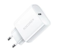 Rocoren PD biela / Rýchlonabíjací adaptér / 20W / 1x USB-C 