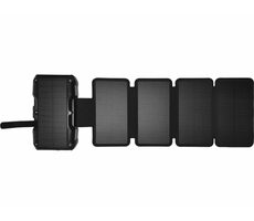 Sandberg Solar 5-Panel Powerbank čierna / bezdrôtové nabíjanie / USB-A/C / 27000mAh / 15W / IP54 / LCD displej