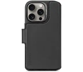 Decoded Leather Detachable Wallet odnímateľné kožené púzdro pre Apple iPhone 16 Pre čierna