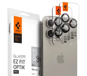 Spigen Glass TR EZ Fit Optik Pro 2 Pack Ls ochranné sklo na fotoaparát pre Apple iPhone 16/15/14 pre & 16/15/14 Pre Max