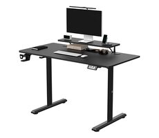 Ultradesk HIGHLANDER čierna / Pracovný elektricky nastaviteľný stôl / 120 x 60 x 72-117 cm 