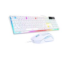 MageGee K1 biela / Herný dátový set / RGB podsvietenie / USB / US layout 