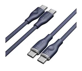 VOLTME Powerlink Rugg Series CTC Kábel USB-C(M) 3A/60W 1m modrá / 2x USB-C(M)