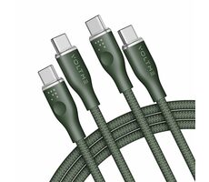 VOLTME Powerlink Rugg Series CTC Kábel USB-C(M) 5A/100W 1.8m zelená / 2x USB-C(M)