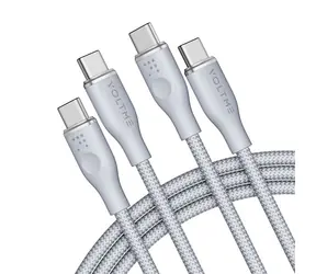 VOLTME Powerlink Rugg Series CTC Kábel USB-C(M) 5A/100W 1.8m šedá / 2x USB-C(M)