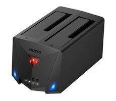 Fideco YPZ220B čierna / Dokovacia-klonovacia stanica pre 2.5"- 3.5" SATA HDD / USB 3.2 