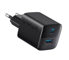 Anker 323 čierna / univerzálna nabíjačka / 1x USB-C / 1x USB-A / 20W