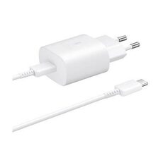 Samsung EP-TA800EWE 25W adaptér + USB-C kábel (Bulk) biela