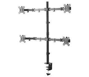 Neomounts FPMA-D550D4BLACK čierna / Držiak na až 4 monitory / 13-32" / nosnosť 24kg / VESA 75 + 100