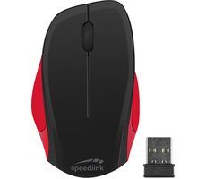 LEDGY Mouse - Wireless čierno-červená / bezdrôtová myš / optická / 1200 DPI / 3 tlačidlá / 2.4GHz