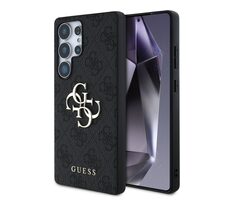 Guess PU 4G Metal Logo Zadný Kryt pre Samsung Galaxy S25 Ultra sivá