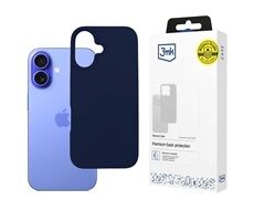 3mk Silicone Case zadný kryt pre Apple iPhone 16 PLUS tmavo modrá