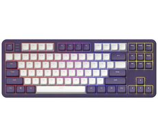 Dark Project ALU87A bielo-fialová / herná klávesnica / mechanická / spínače g3ms Sapphire mechanical / RGB / USB / 1.8m