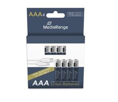 MediaRange nabíjací USB-C Li ION batéria Micro AAA