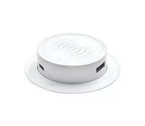 Solight DC64W-PD20 Bezdrôtová 15W + USB A + C 20W PD výsuvná nabíjačka biela