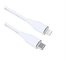 Solight SSC19005-S Kábel USB-C (M) - Lightning (M) 0.5m biela / silikón 
