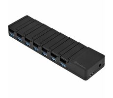 Silverstone UC03-PRO čierna / nabíjacia stanica a stanice na prenos dát / 7x USB-A 3.1 / 36W