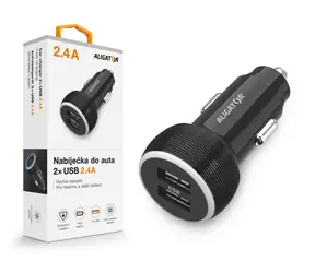 Aligator Nabíjačka do auta Aligator / 2xUSB 2 / 4A / originálna čierna