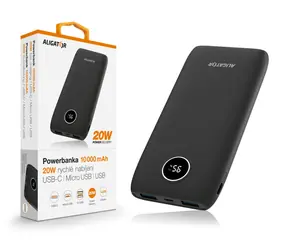 Aligator Power bank PD20W+QC22.5W / 10000mAh / čierna