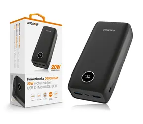 Aligator Powerbanka Power Delivery 20W / rýchle nabíjanie / 30 000 mAh / čierna