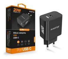 Aligator Rýchla nabíjačka PD 20W USB-C / čierna