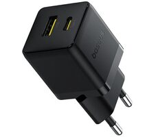 Baseus Palm (P10111608113-00) 20W Duálna USB rýchlonabíjačka čierna / 1xUSB-A / 1xUSB-C / PD / QC