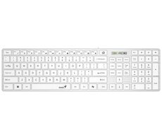 Genius Slimstar 126 biela / Drôtová / Copilot / USB / CZ+SK layout