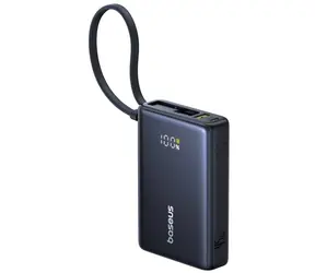 Baseus PicoGo 10000mAh 45W s int. káblom USB-C čierna / Powerbanka / 2xUSB-C / 1xUSB-A