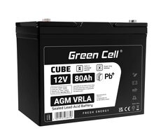Green Cell AGM VRLA 12V 80Ah / pre kosačky | lode | invalidné vozíky a kolobežky
