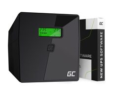 Green Cell 1000VA | 600W / Záložný zdroj / 2-6ms / 2 x 12V/7Ah / 2x Schuko + 2x IEC