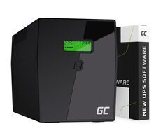 Green Cell 1500VA | 900W / Záložný zdroj / 2-6ms / 2 x 12V/9Ah / 4X Schuko