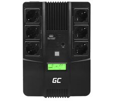 Green Cell 800VA | 480W / AiO Záložný zdroj / 2-6ms / 12V/9Ah / 6x Schuko