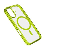 CellularLine Zadný kryt Iconic Mag s podporou Magsafe pre Apple iPhone 16 PLUS číry/limetkový