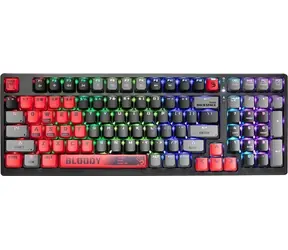 A4Tech BLOODY S98 Sports čierna / Herná klávesnica / mechanická / drôtová / Red Switch / CZ+SK layout