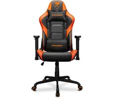 COUGAR Armor Elite čierno-oranžová / Herná stolička / nastaviteľná / syntetická koža / pojazd. kolieska / nosnosť 120 kg 