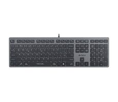 A4Tech FX50 šedá / Drôtová klávesnica / membránová / USB / CZ+SK layout