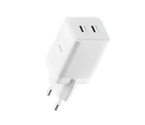 Allity ATC-01-45WCC Duálna USB-C rýchlonabíjačka GaN 45W biela / 2xUSB-C / PD / QC
