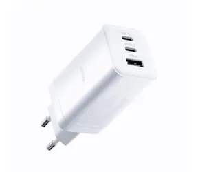 Allity ATC-01-65WACC Viacportová USB rýchlonabíjačka GaN 65W biela / 1xUSB-A / 2xUSB-C / PD / QC
