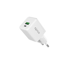 Epico UltraBoost EA10 GaN / 20W / sieťový adaptér / biela / 1x USB-C / 1x USB-A