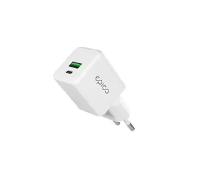Epico UltraBoost GaN20 / 20W / sieťový adaptér / biela / 1x USB-C / 1x USB-A