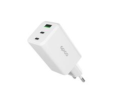 Epico UltraBoost EA40 GaN / 65W / sieťový adaptér / biela / 1x USB-C / 1x USB-A