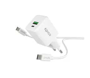 Epico UltraBoost EA10 GaN / 20W / sieťový adaptér + kábel 1.2m / biela / 1x USB-C na USB-C 