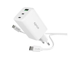 Epico UltraBoost EA40 GaN / 65W / sieťový adaptér + kábel 1.2m / biela / 1x USB-C na USB-C 