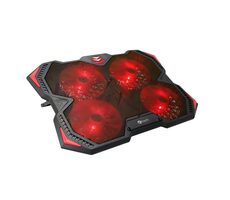 C-tech Zefyros čierna / chladiaca podložka pre notebook 15.6" / regulácia otáčok / LED podsvietenie