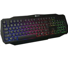 C-tech Arcus čierna / Herná klávesnica / membránová / RGB / USB-A / CZ/SK layout