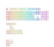 Glorious Aura V3 Keycaps 131 ks biela / Klávesy pre klávesnice GMMK / 131 kláves / ISO Layout / PBT / Doubleshot / DE